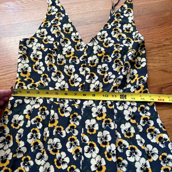 Madewell jumpsuit vneck viola floral romper 6 - Picture 8 of 10